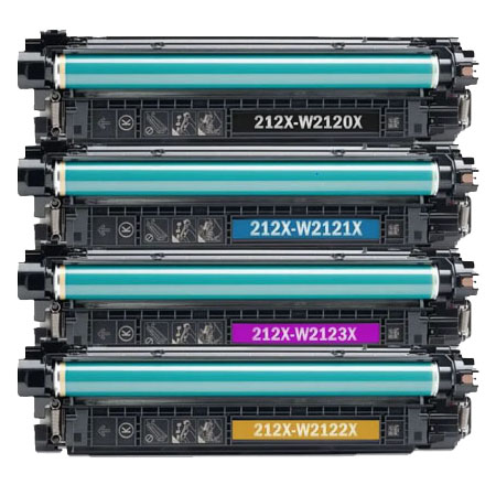 HP Compatible 212X Full Set of 4 Toner Cartridges 